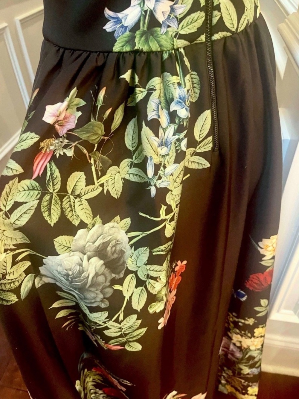 Alice + Olivia Oriana Tie Strap Drop Waist Midi Dress In Venus Floral 8 NWT $660 - Picture 12 of 14